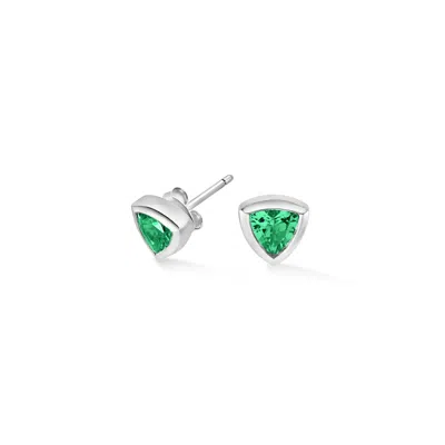 Dower & Hall Green Garnet Trillion Tutti Frutti Studs