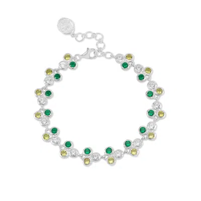 Dower & Hall Greens Trio Array Line Bracelet In Metallic
