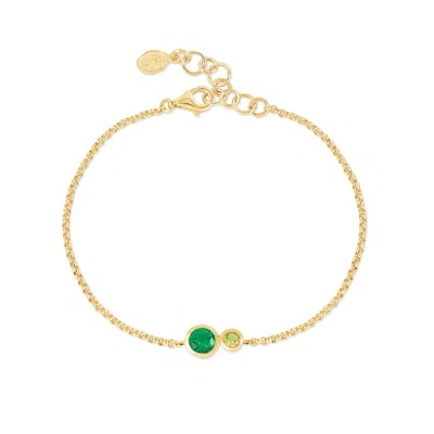 Dower & Hall 'greens' Tutti Frutti Duo Chain Bracelet In Gold