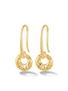Dower & Hall Hammered Bean Drop Dangle Earrings In 金色