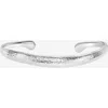 Dower & Hall Hammered Curved Bangle In Metallic