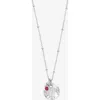 Dower & Hall Hammered Disc & Ruby Array Necklace In Metallic