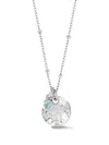 Dower & Hall Hammered-disc Aquamarine-pendent Necklace In Metallic