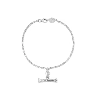 Dower & Hall Hammered T-bar Chain Bracelet In Multi