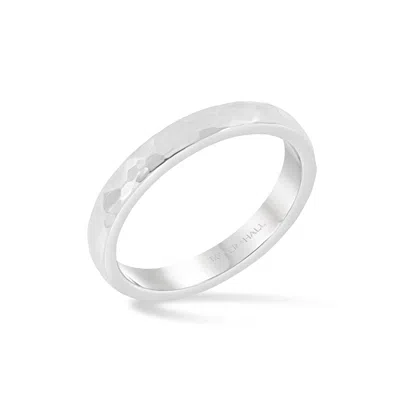 Dower & Hall Hammered Twinkle Ring In Silver