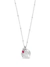 Dower & Hall Hammered-disc Ruby Necklace In Silver