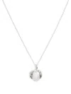 Dower & Hall Heart Lumiere Locket Necklace In Silver