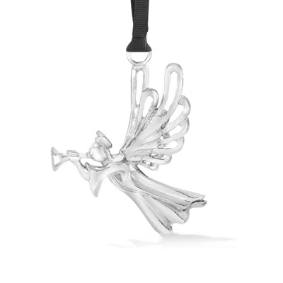 Dower & Hall Herald Angel Christmas Decoration In Silver In Transparent
