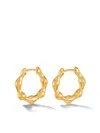 Dower & Hall Hinged Huggie Hoop Earrings In 金色