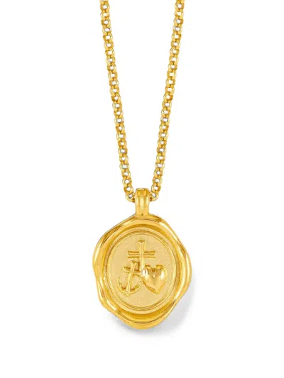 Dower & Hall Hope Talisman Necklace In Gold