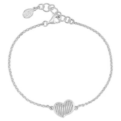 Pre-owned Dower & Hall Humbug Heart Chain Bracelet In Sterling Silver In Multi