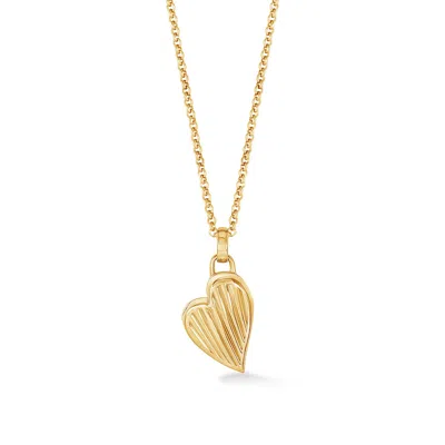Dower & Hall Humbug Heart Locket In Gold