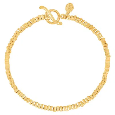 Pre-owned Dower & Hall Kubes Nomad Bracelet In Gold Vermeil In Multi