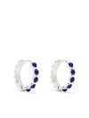 Dower & Hall Lapis Lazuli-embellished Huggie Hoops In Silber