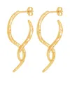 Dower & Hall Large Entwined Double Twist Hoop Earrings In Gold