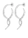 Dower & Hall Large Entwined Double Twist Hoop Earrings In Silver