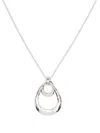 Dower & Hall Large Entwined Peadant Necklace In Silver