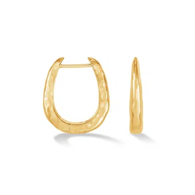 Dower & Hall Large Horseshoe Nomad Huggie Hoops In Gold
