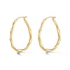 Dower & Hall Large Oval Waterfall Hoops In Neutral