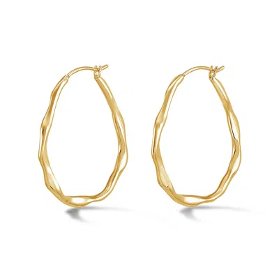 Dower & Hall Large Oval Waterfall Hoops In Neutral