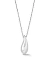 Dower & Hall Small Pebble Droplet Pendant In 银色