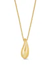 Dower & Hall Small Pebble Droplet Pendant In 金色