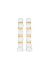 Dower & Hall Large White Timeless Pearl Hoops Earings In Gold