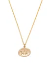 Dower & Hall Lion Medallion Necklace In Gold