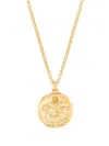 Dower & Hall Lucky Sixpence Medallion Necklace In Gold