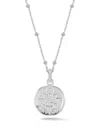 Dower & Hall Lucky Sixpence Necklace In Metallic