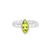 Dower & Hall Marquise Peridot Dewdrop Twinkle Ring In Multi