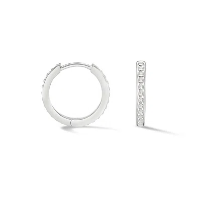Dower & Hall Medium Dotty Flat Edge Hoop In Metallic