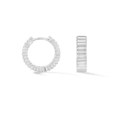 Dower & Hall Medium Humbug Huggie Hoops In Silver,gold