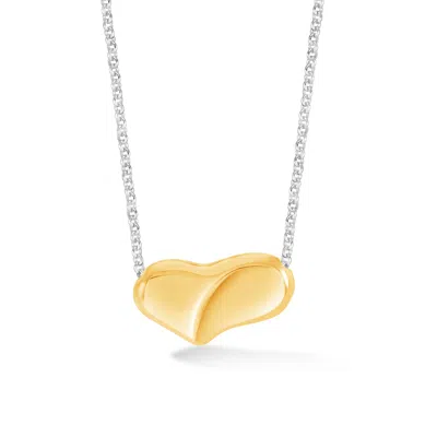Dower & Hall Medium Puff Heart Pendant In Gold