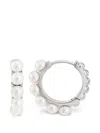 Dower & Hall Medium Timeless Pearl Huggie Earrings In Metallic