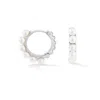 Dower & Hall Medium Timeless Pearl Huggie Earrings In Silver