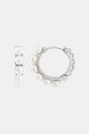Dower & Hall Medium Timeless Pearl Huggie Earrings In White