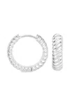 Dower & Hall Medium Twist Hoop Earrings In Metallic