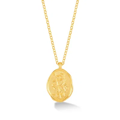 Dower & Hall Men's 9k Gold St. Christopher Talisman Necklace