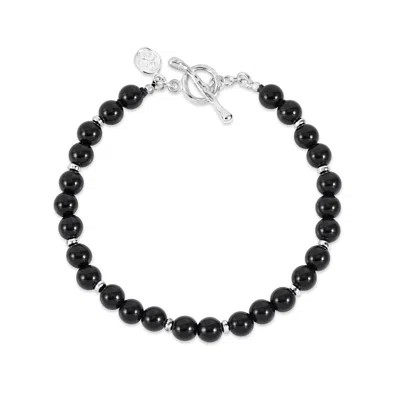 Dower & Hall Men's Black Onyx Halo Bracelet
