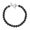 Dower & Hall Men's Black Pearl Bracelet In Black