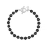 Dower & Hall Men's Black Pearls Halo Bracelet In Black