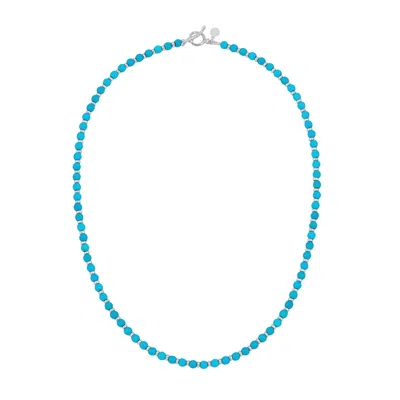 Dower & Hall Men's Blue Turquoise Halo Necklace