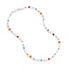 Dower & Hall Men's Carnival Pearl Necklace In Sterling Silver In Gray