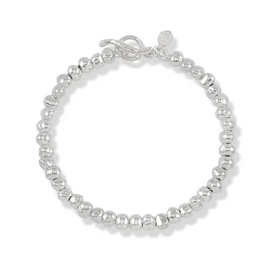 DOWER & HALL MEN'S CHUNKY SIGNATURE NUGGET BRACELET IN STERLING SILVER