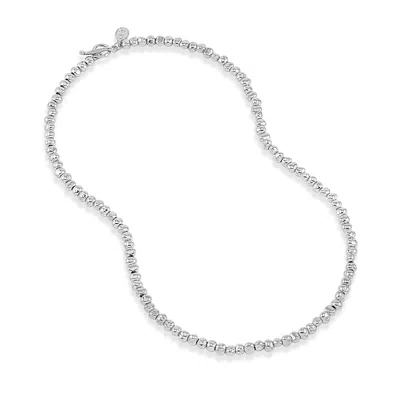 Dower & Hall Men's Chunky Signature Nugget Necklace In Sterling Silver
