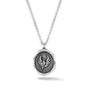 Dower & Hall Men's Fly High Phoenix Talisman Necklace In Sterling Silver In Metallic