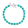Dower & Hall Men's Green Turquoise Halo Bracelet In Gold