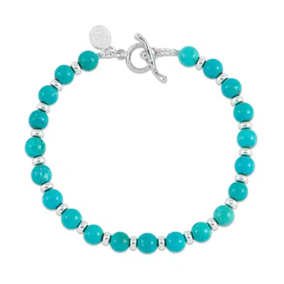 Dower & Hall Men's Green Turquoise Halo Bracelet In Gold