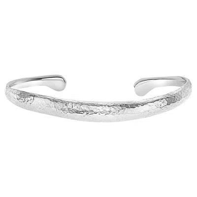 Pre-owned Dower & Hall Men's Hammered Curved Bangle In Multi